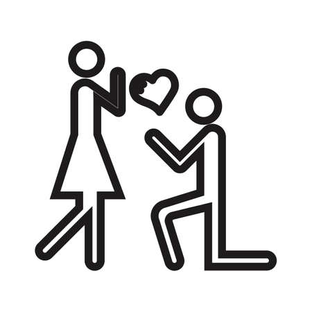 the love triangle icon vector illustration isolated on whiteのイラスト素材