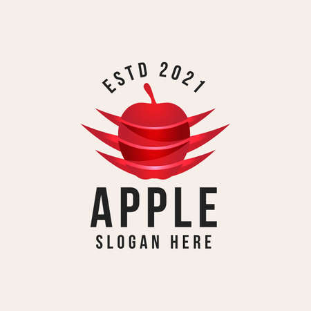 red apple logo design vector illustration isolatedのイラスト素材