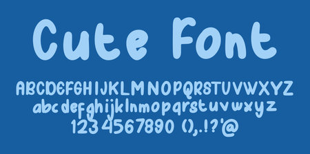 cute font alphabet vector illustration isolated Backgroundのイラスト素材