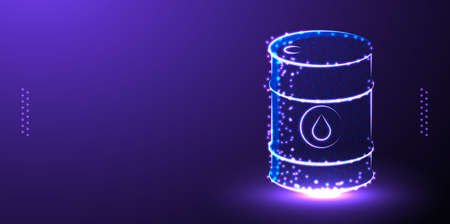oil barrel drum low poly wireframe, polygonal design vector illustrationのイラスト素材