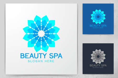 abstract flower logo Designs Inspiration Isolated on White Backgroundのイラスト素材