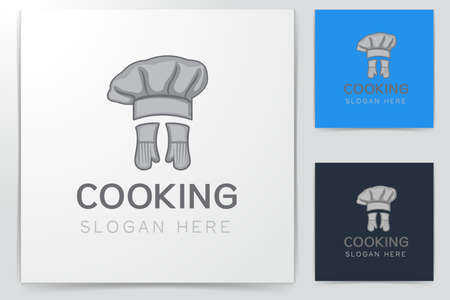 kitchen, chef logo Designs Inspiration Isolated on White Backgroundのイラスト素材