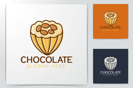 cacao bean logo Designs Inspirationのイラスト素材