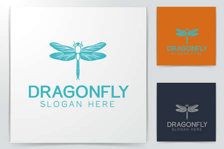 dragonflies logo designのイラスト素材