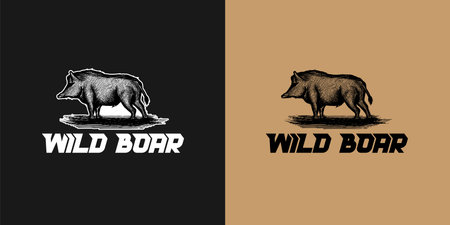 hand drawn pork or wild boar iconのイラスト素材