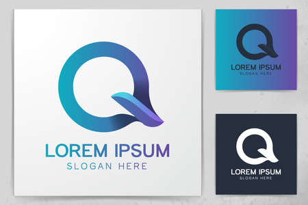 letter Q O logo Designs Inspirationのイラスト素材