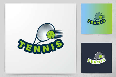 racket tennis and ball logo designのイラスト素材