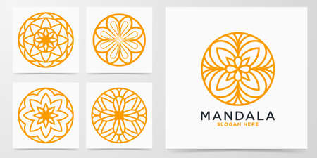 Set Decorative Mandala Logoのイラスト素材