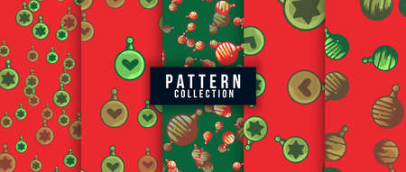 Christmas lamp seamless patternの写真素材