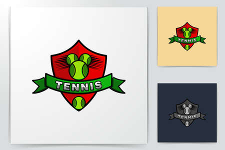 racket tennis logo Ideas. Inspiration logo design. Template Vector Illustration. Isolated On White Backgroundのイラスト素材