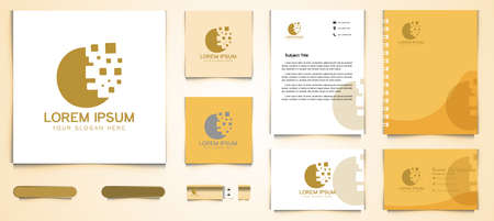 Round cookie digital logo and business branding template Designs Inspiration Isolated on White...