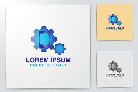 phone repair logo Designs Inspiration Isolated on White Backgroundのイラスト素材