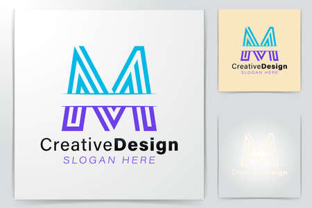 Initial letter M Modern Logo Ideas. Inspiration logo design. Template Vector Illustration. Isolated On White Backgroundのイラスト素材