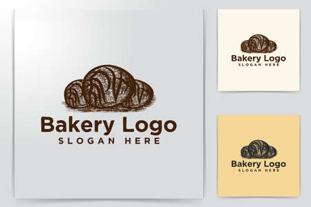 Bakery Logo Inspiration isolated on white backgroundのイラスト素材