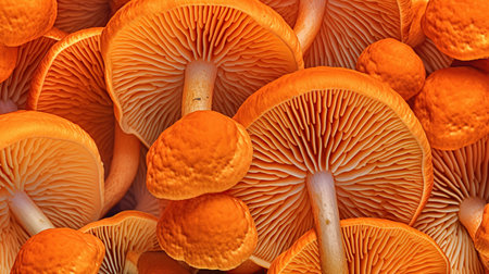 Full frame mushroom textured background AI Generated Imageの素材