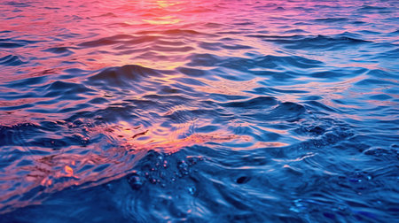 frame background of blue sea water AI Generated Imageの素材