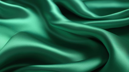 green silk fabric AI Generated Imageの素材
