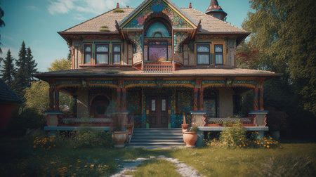 a house, generated ai imageの素材