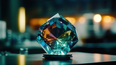 diamond growing in a lab, generated ai imageの素材