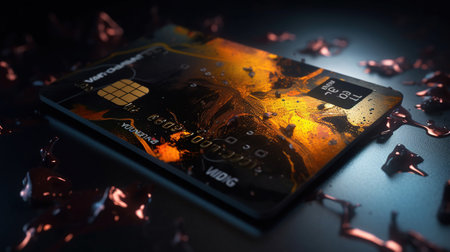 Debit card, Premium card,, generated ai imageの素材