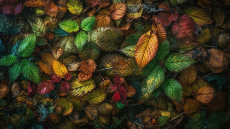 Forest leaves mix, Ai Generated Imageの素材