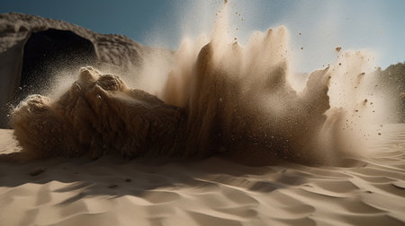 Sand Dust / Powder Explosion, Ai Generated Imageの素材