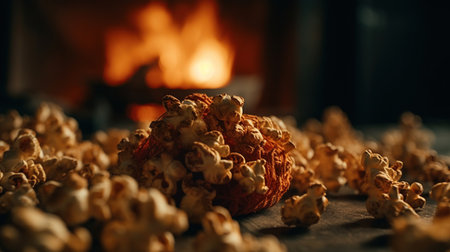 smell of burnt popcorn, generated ai imageの素材
