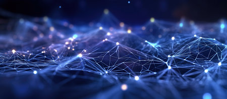 Big data background. Abstract digital network AI Generated Imageの素材