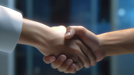 shaking hand business collaboration AI Generated Imageの素材
