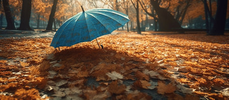 Beautiful autumn background landscape, AI Generated Imageの素材