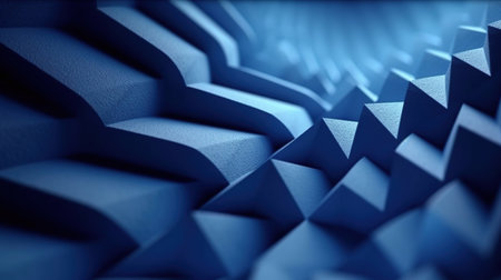 Blue abstract fractal background. Ai generated imageの素材