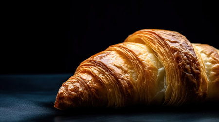 Fresh croissant AI generated imageの素材