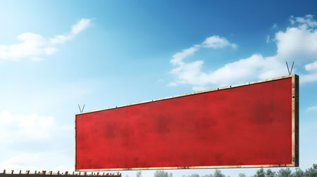 long hoarding with empty space Generative AIの素材