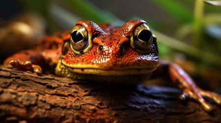 Frog peeking out Generative AIの素材