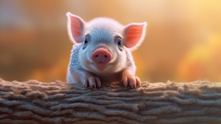 cute pig Generative AIの素材