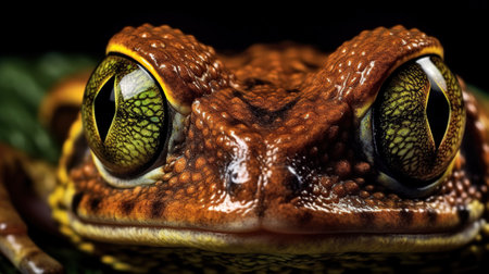 Frog peeking out Generative AIの素材