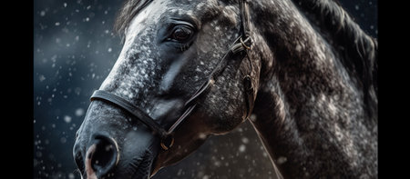 Horse cinematic background Generative AI, Generative, AIの素材