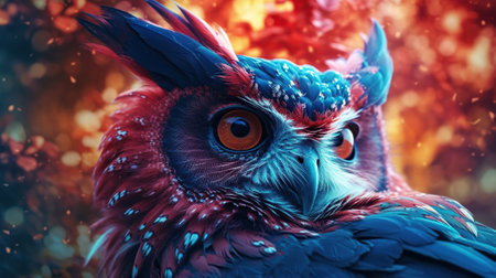 Mysterious owl, Generative AIの素材