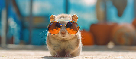 Hamster in sunglasses Generative AIの素材