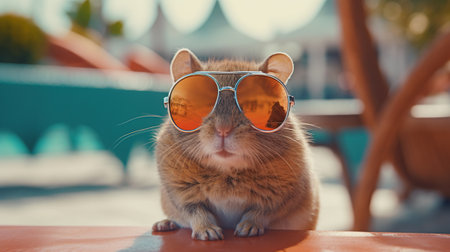 Hamster in sunglasses Generative AIの素材