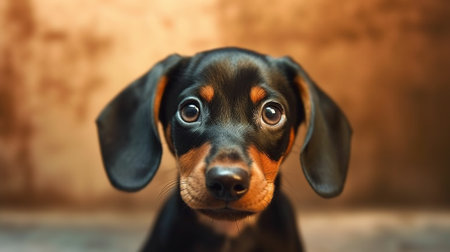 funny dachshund puppy Generative AIの素材