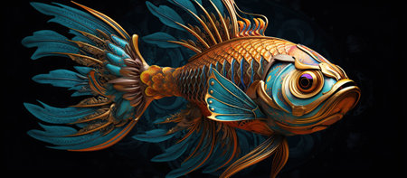 Pisces the Fish Zodiac Sign Generative AIの素材