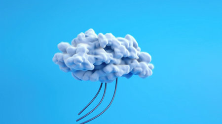 Cloud computing concept symbol connect Generative AIの素材