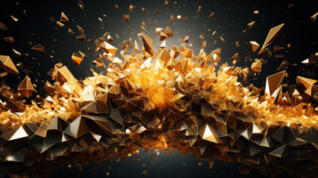 Abstract Geometric Background. Explosion Power Design , Generative AIの素材