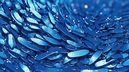 Abstract bright glitter blue background. elegant illustration , Generative AIの素材