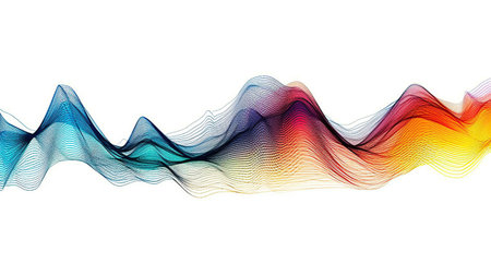 sound wave stripe line colorful Generative AIの素材