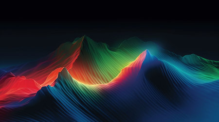 polar lights concept, shapes Generative AIの素材