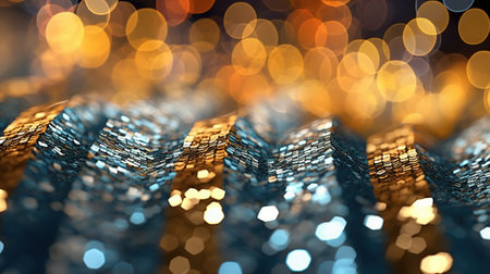 glitter vintage lights background gold Generative AIの素材