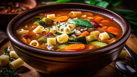 Minestrone Soup made in Instant Pot Pressure Cooker Generative AIの素材