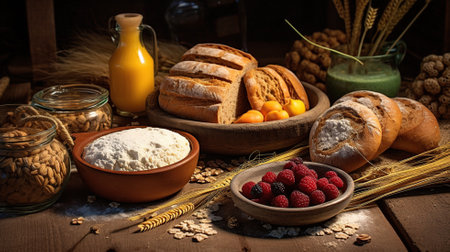 selection of gluten free food Generative AIの素材